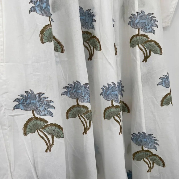 Cotton Hand Block Print Floral Maxi Dress - Picture 3 of 6